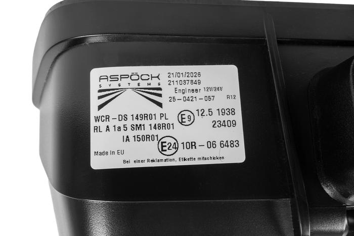 ASPÖCK LuxLED II LED első lámpa 7 funkció 6-pólusú DEUTSCH DT06-6S bal