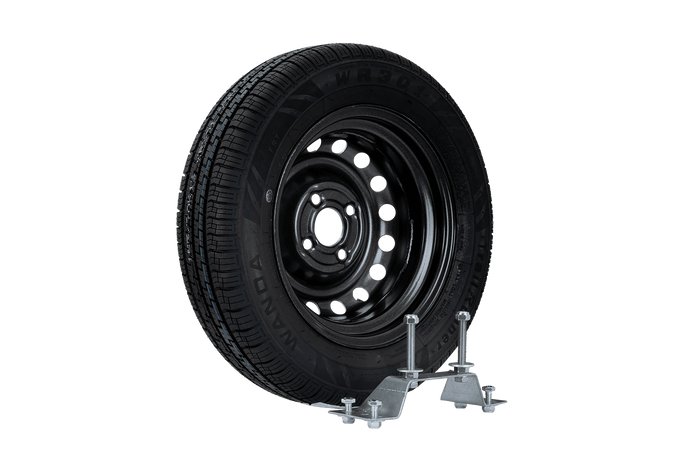 Pótkerék utánfutóhoz konzollal GUMIABRONCS WANDA 155/70 R13 79N FELNI PÓTKOCSIPŐ 4Jx13"H2 4x100 ET:30