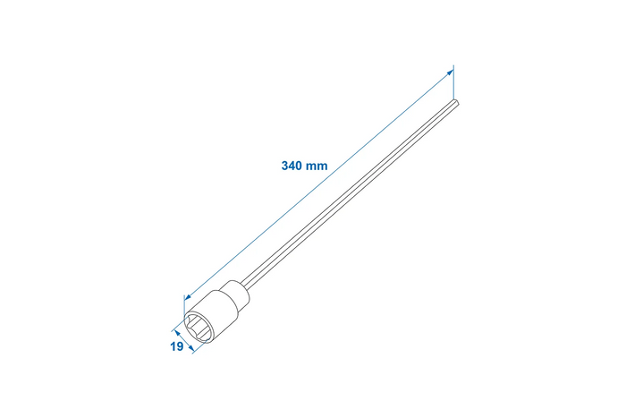 ProPlus 360030 Kihúzható támasztóhosszabbító 340 mm-es és 19 mm-es szállító utánfutóhoz