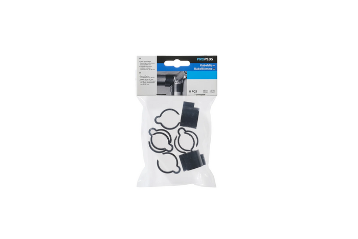 Nyolc darabos ProPlus kábelrögzítő bilincs készlet 366486, 22-32 mm átmérővel