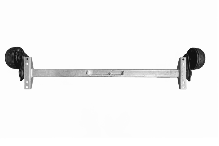 KNOTT VGB13-M fékezett tengely pótkocsihoz/szállítóhoz 1350kg 1450mm 1900mm 5x112