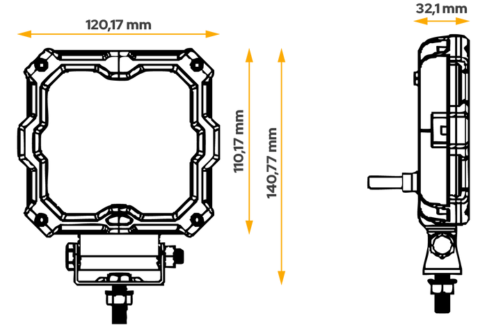 LED munkalámpa reflektor KAMAR X-SPIDER L0195 9xLED 1700lm
