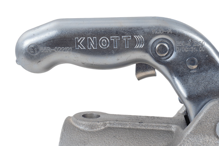 KNOTT K35-A gömbfejű vonóhorog 3500 kg-os pótkocsihoz, 50 mm-es öntöttvas csővonórúddal