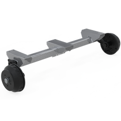 KNOTT VGB18 fékezett tengely pótkocsihoz/szállítóhoz 1800kg 1140/1248mm 1700mm 5x112