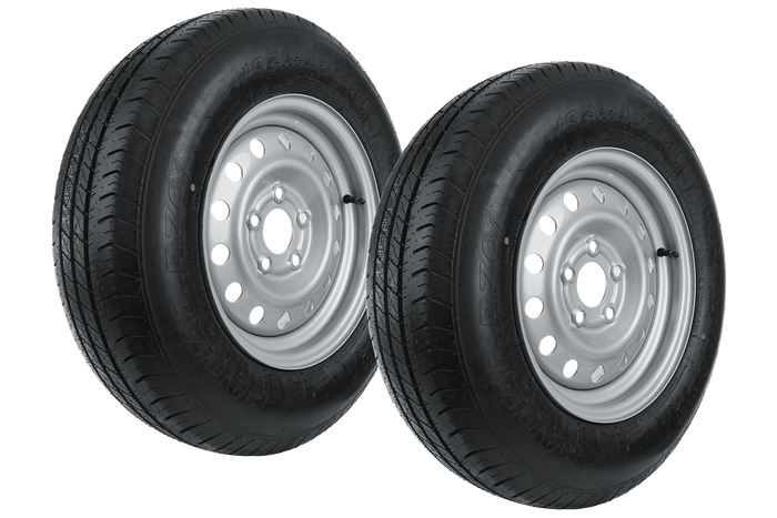 Két megerősített pótkocsi kerék szett LINGLONG GUMIABRONCS 185/80 R14C 104/102N UNITRAILER FELNI 5.5Jx14"H2 5x112 ET:30