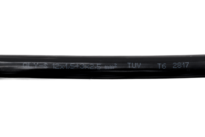 HYBSZ QLY-S 12x1,5+3x2,5 tizenöt eres elektromos kábel - 1m