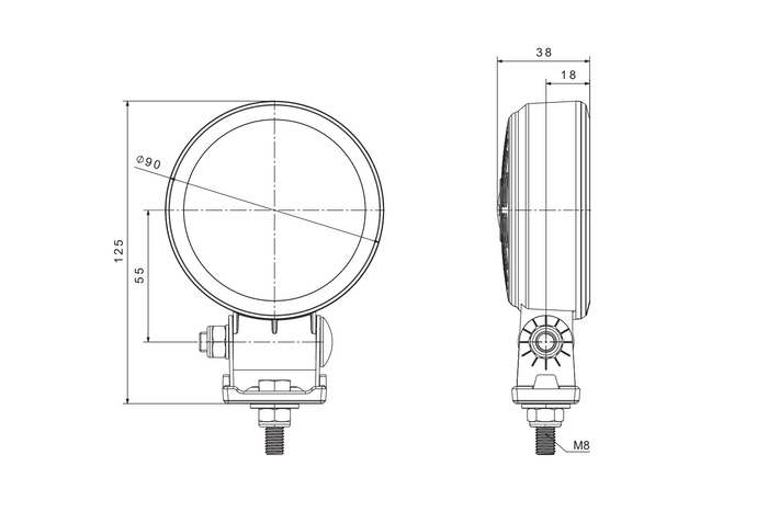 LED munkalámpa reflektor FRISTOM FT-364 SLIM 6xLED 1500lm