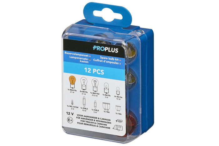ProPlus 410065 12 darabos tartalék izzókészlet lakókocsihoz, autóhoz