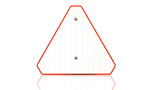 Piros fényvisszaverő elakadásjelző háromszögek WAŚ 150 mm-es készlet 4 db-os fényvisszaverőkkel