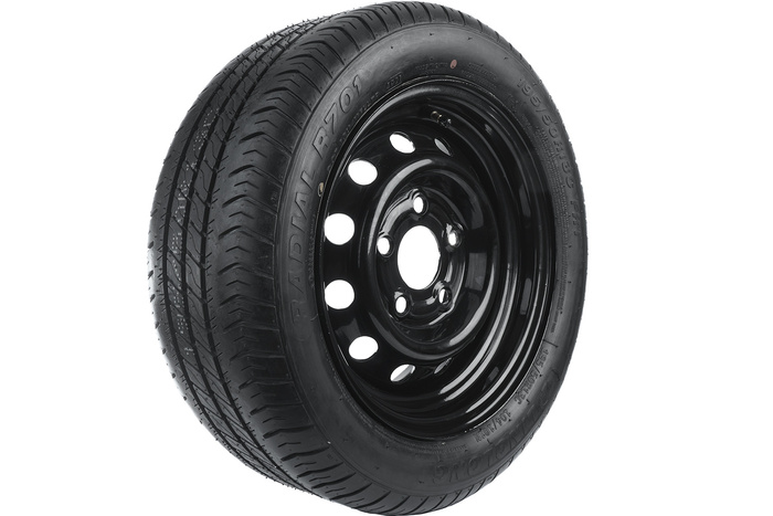 Megerősített pótkocsi kerék LINGLONG GUMIABRONCS 195/50 R13C 104/101N UNITRAILER FELNI fekete 5.5Jx13"H2 5x112 ET:30