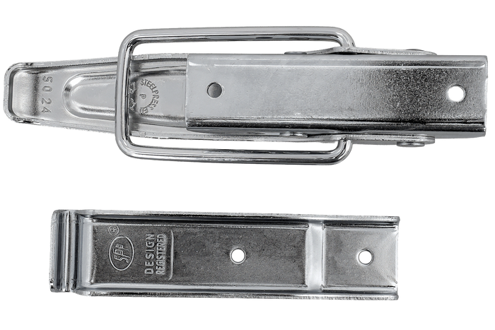 Oldalsó vonóhorog STEELPRESS ZB-01+Z-02 rögzítővel a pótkocsi teljes oldalsó zárásához