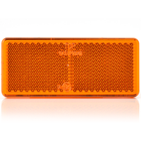 Téglalap alakú öntapadós reflektor ORANGE WAŚ 96x42mm fényvisszaverő