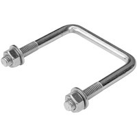 DROMET C típusú négyzet alakú bilincs anyákkal és alátétekkel M12 65/82/65