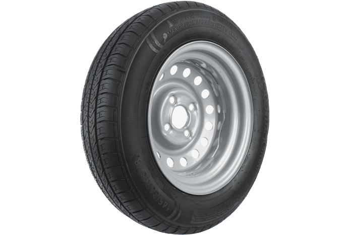 Két pótkocsihoz való kerék szett UNITRAILER / TEMARED / BRENDERUP / STEMA / BÖCKMANN KENDA GUMIABRONCS 145/80 R13 78N STARCO FELNI 4Jx13"H2 4x100 ET:30