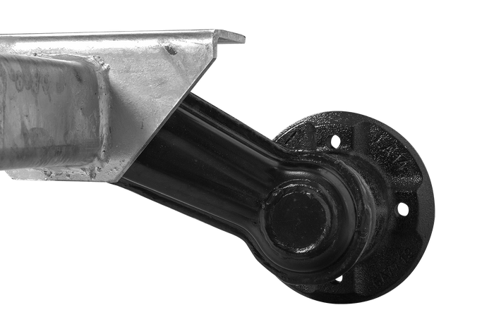 KNOTT VG7-L fékezetlen pótkocsi tengely 750kg 1070mm 1370mm 4x100