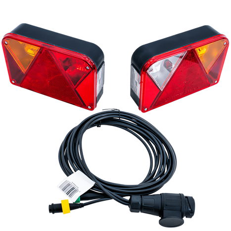 DOBPLAST DPT35 hátsó lámpák + MANTES 4m 13 tűs kábelköteg