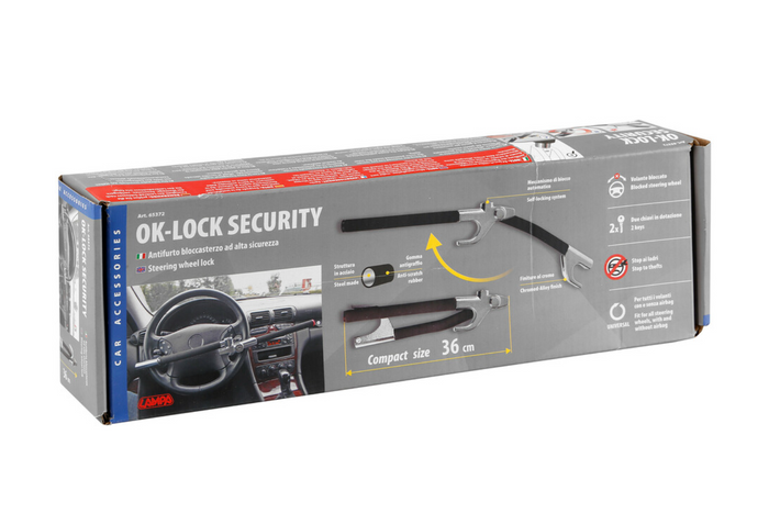OK-Lock LAMP kormányzár lopásgátló védelem az autójához