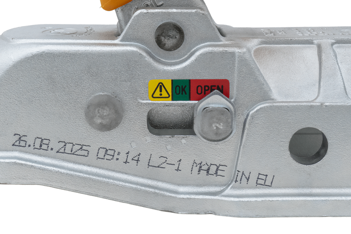 STEELPRESS BC-3500E-00-02+SD gömbfejes vonóhorog 3500 kg-os pótkocsihoz, 60,5 mm-es öntöttvas csővonórúddal
