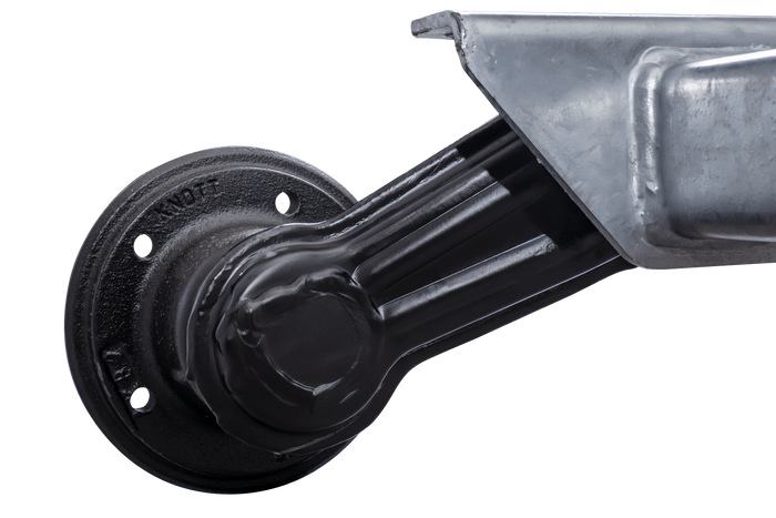 KNOTT VG7-L fékezetlen pótkocsi tengely 750kg 1260mm 1565mm 5x112