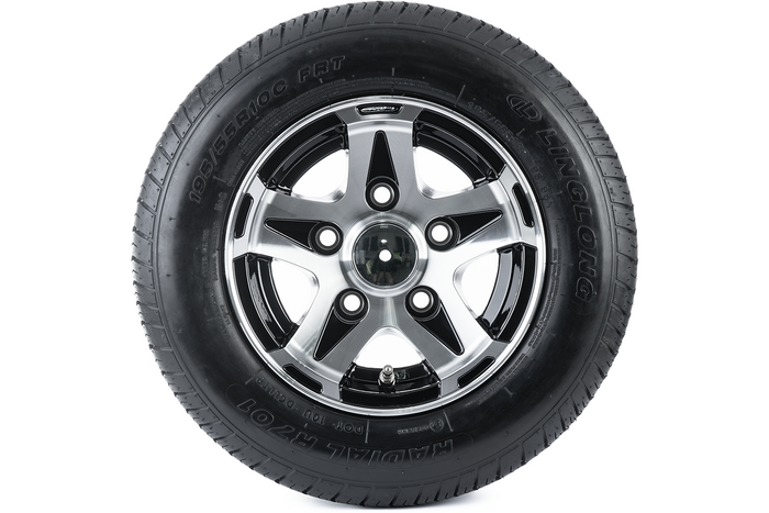 Két megerősített kerék szett LINGLONG GUMIABRONCS 195/55 R10C 98/96N ALU FELNI UNITRAILER 6Jx10" 5x112 ET:-4 utánfutóhoz