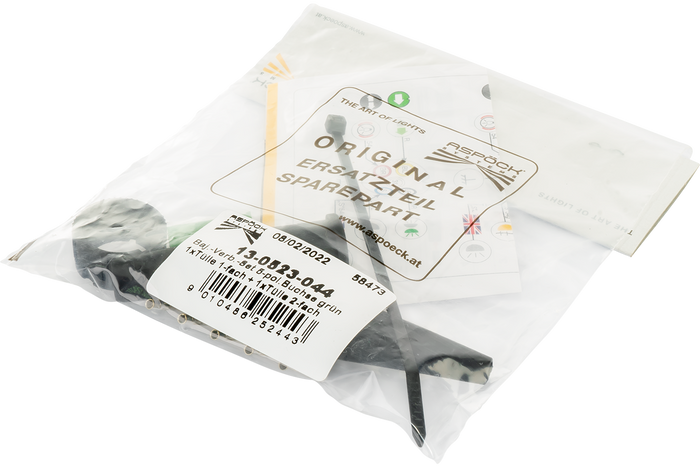 ASPOCK csatlakozó pótkocsi hátsó lámpáihoz bajonettzáras, 5 tűs anya