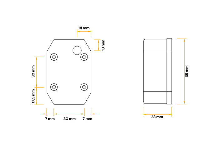 ASPÖCK FLEXIPOINT I univerzális helyzetjelző lámpa tartóval