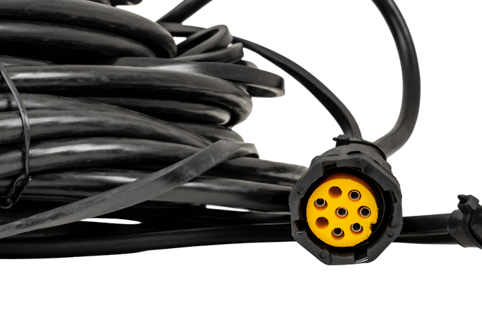 MANTES elektromos szerelés, utánfutó kábelköteg, 10 m, 13 tűs csatlakozó, 2x 8 tűs bajonettzár