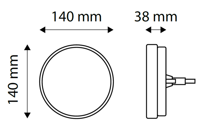 TT TECHNOLOGY TT.12520 LED hátsó lámpa 4 funkciós bal