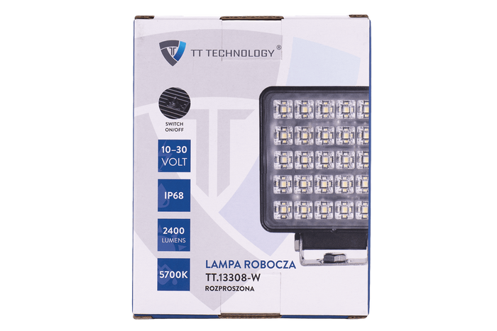 LED munkalámpa reflektorral TT TECHNOLOGY TT.13308-W 30xLED 2400lm kapcsolóval