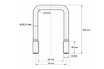 DROMET négyzet alakú bilincs C típusú bilincs M12 62×202mm