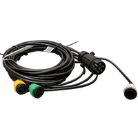 MANTES elektromos szerelési kábelköteg pótkocsihoz 4,7 m 7 tűs bajonettzáras csatlakozó 2x 5 tűs + 2x 2 tűs