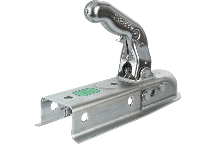 KNOTT K7.5-L gömbfejű vonóhorog 750 kg-os pótkocsihoz, 60 mm-es négyzet alakú vonórúddal