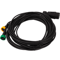 MANTES elektromos szerelés, utánfutó kábelköteg 7m, 7 tűs csatlakozó, 2x 5 tűs bajonettzár