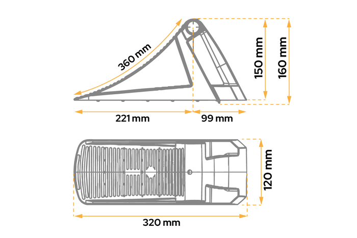 Kerékék rögzítőkonzollal AL-KO UK36 magasság: 160 mm