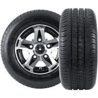 Két megerősített kerék szett LINGLONG GUMIABRONCS 195/55 R10C 98/96N ALU FELNI UNITRAILER 6Jx10" 5x112 ET:-4 utánfutóhoz