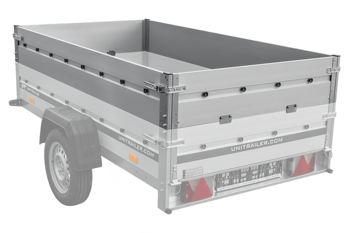 BIS alumínium oldalak az UNITRAILER GARDEN 230 KIPP ALU pótkocsihoz