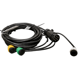 MANTES elektromos szerelési kábelköteg pótkocsihoz 4,7 m 7 tűs bajonettzáras csatlakozó 2x 5 tűs + 2x 2 tűs