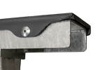 OUTLET UNITRAILER lapos oldaltámasz, 30 cm hosszú, 40 cm magas, hajóutánfutóhoz, SZÜRKE