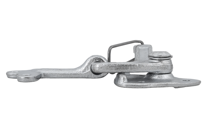 Jobb oldali vonóhorog WINTERHOFF WV 10-R + WVG 10-A csattal, komplett pótkocsi oldalsó zárral