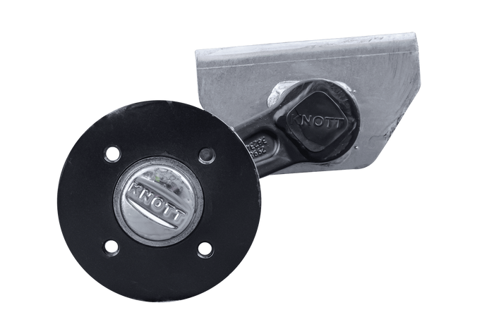 KNOTT VG7-L fékezetlen pótkocsi tengely 750kg 1607mm 2027mm 4x100