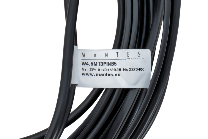 MANTES elektromos szerelés, utánfutó kábelköteg, 4,5 m, 13 tűs csatlakozó, 2x5 tűs bajonettzár
