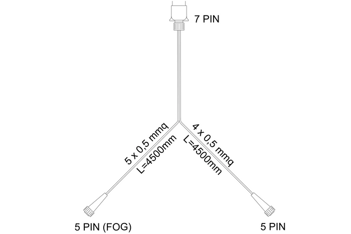 ASPÖCK MULTILED IV LED hátsó lámpák + ASPÖCK kábelköteg 4,5 m 7 tűs