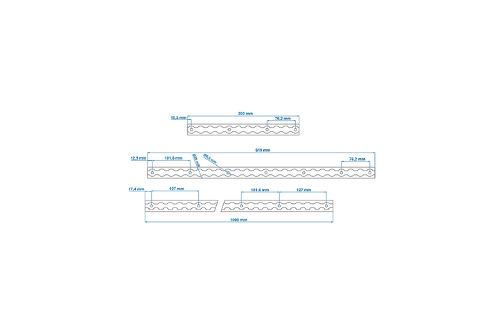 ProPlus 342174 repülőgép-rakodósín, alumínium rakománysín, 60 cm