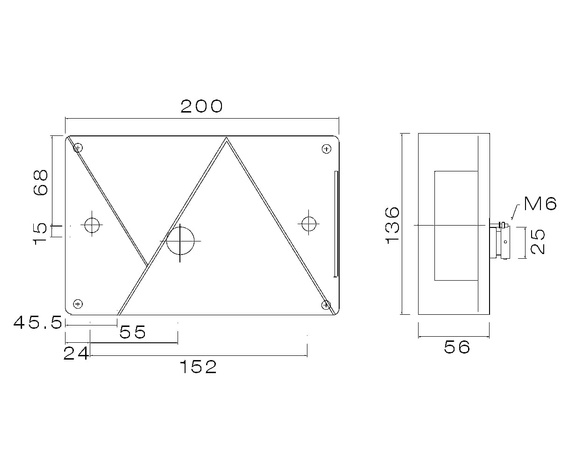 ASPÖCK Multipoint IV hátsó lámpa 6 funkciós jobb oldali