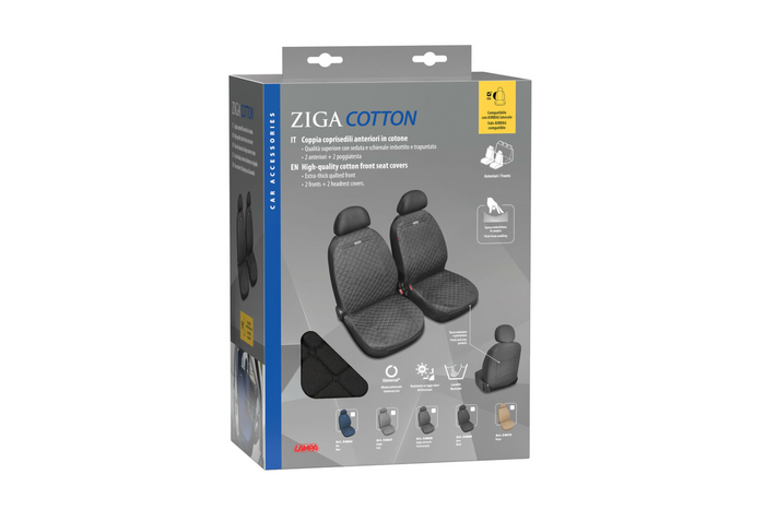 LAMPA Ziga autósüléshuzatok, fekete, az első ülésekre
