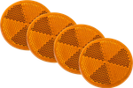 Kerek narancssárga öntapadós reflektorok DOBPLAST 60mm SET 4x reflektor