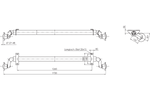 AL-KO OPTIMA fékezetlen pótkocsi tengely 750kg 1260mm 1720mm 4x100