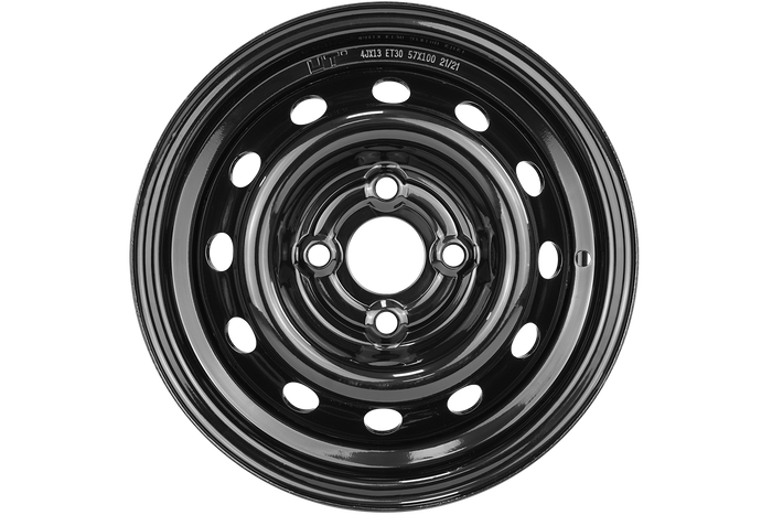 Acélfelni UNITRAILER utánfutóhoz, fekete, 4Jx13"H2, 4x100 ET:30