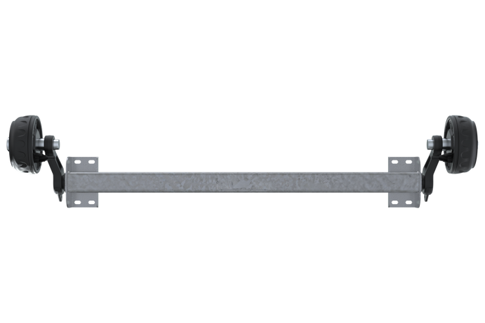KNOTT VGB13 fékes hajóutánfutó tengely 1350kg 1500mm 2000mm 5x112
