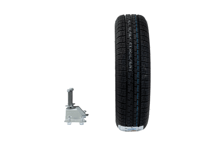Pótkerék utánfutóhoz konzollal GUMIABRONCS WANDA 155/70 R13 79N FELNI PÓTKOCSIPŐ 4Jx13"H2 4x100 ET:30